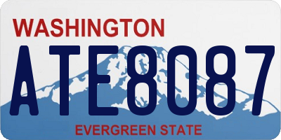 WA license plate ATE8087