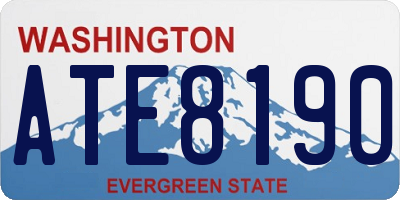 WA license plate ATE8190