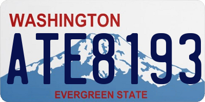 WA license plate ATE8193