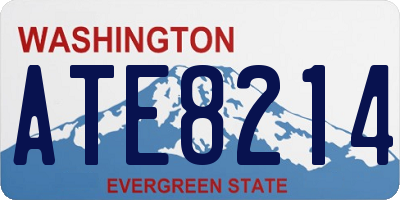 WA license plate ATE8214