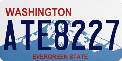 WA license plate ATE8227
