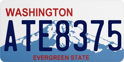 WA license plate ATE8375