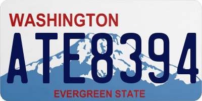 WA license plate ATE8394