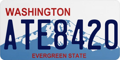 WA license plate ATE8420