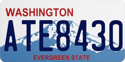 WA license plate ATE8430