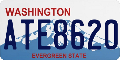 WA license plate ATE8620