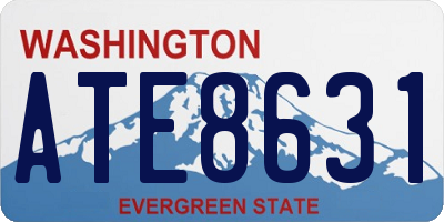 WA license plate ATE8631