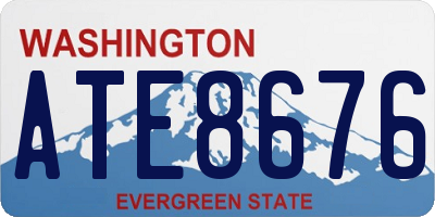 WA license plate ATE8676
