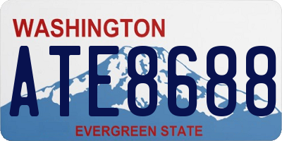 WA license plate ATE8688