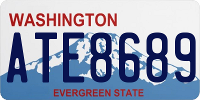 WA license plate ATE8689