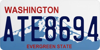 WA license plate ATE8694