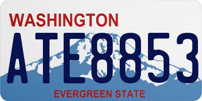WA license plate ATE8853