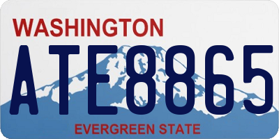 WA license plate ATE8865