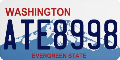 WA license plate ATE8998