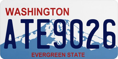 WA license plate ATE9026
