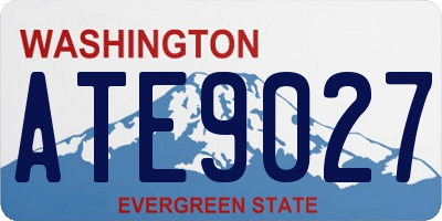 WA license plate ATE9027