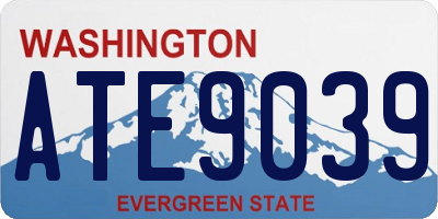 WA license plate ATE9039