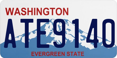 WA license plate ATE9140