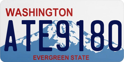 WA license plate ATE9180