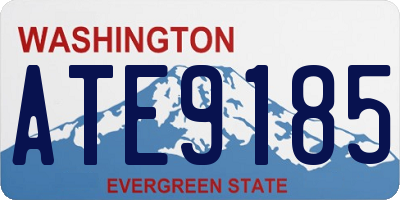 WA license plate ATE9185