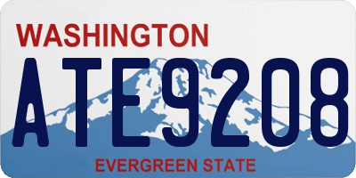 WA license plate ATE9208