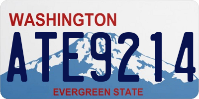 WA license plate ATE9214