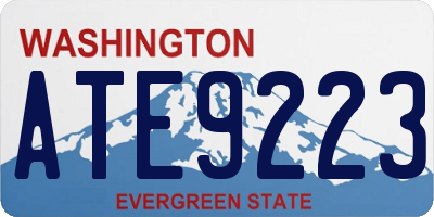 WA license plate ATE9223