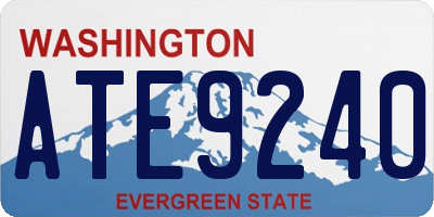 WA license plate ATE9240