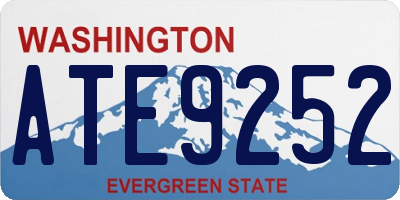WA license plate ATE9252