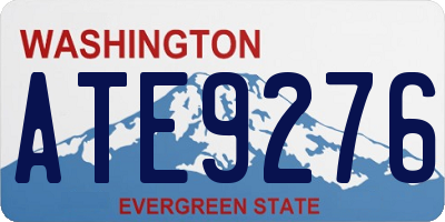 WA license plate ATE9276