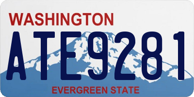 WA license plate ATE9281