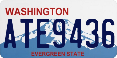 WA license plate ATE9436