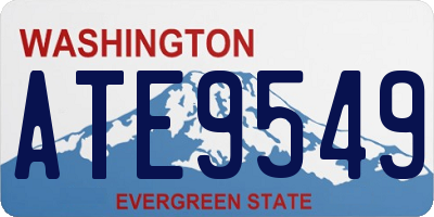WA license plate ATE9549