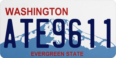 WA license plate ATE9611