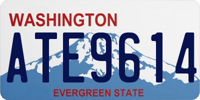 WA license plate ATE9614