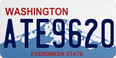 WA license plate ATE9620