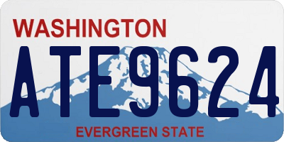 WA license plate ATE9624