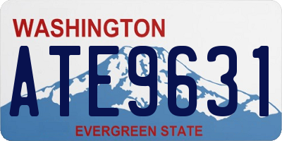 WA license plate ATE9631