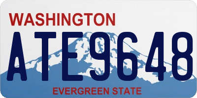WA license plate ATE9648