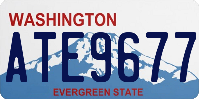 WA license plate ATE9677