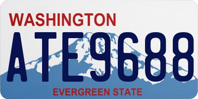 WA license plate ATE9688