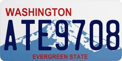 WA license plate ATE9708