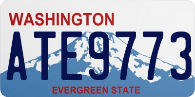 WA license plate ATE9773