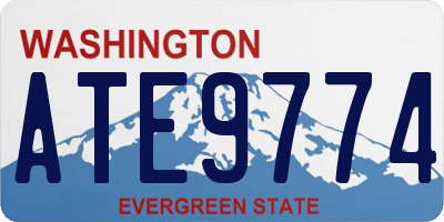 WA license plate ATE9774
