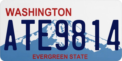 WA license plate ATE9814