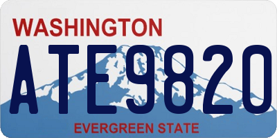 WA license plate ATE9820