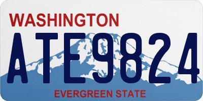 WA license plate ATE9824