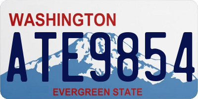 WA license plate ATE9854