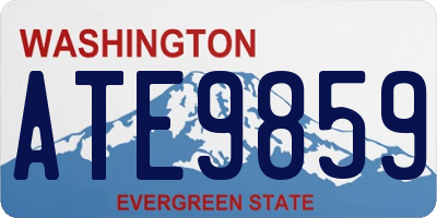 WA license plate ATE9859