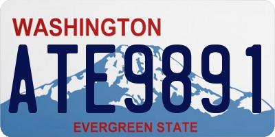 WA license plate ATE9891